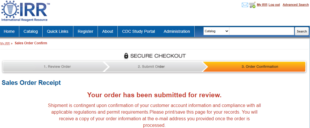 Sales Order Confirm Screenshot